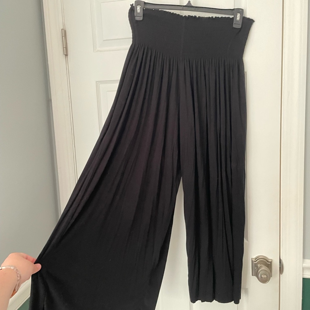 Black boho flowy pants